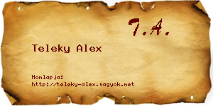Teleky Alex névjegykártya